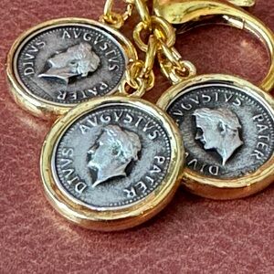 Gold and Silver Coin Keychain